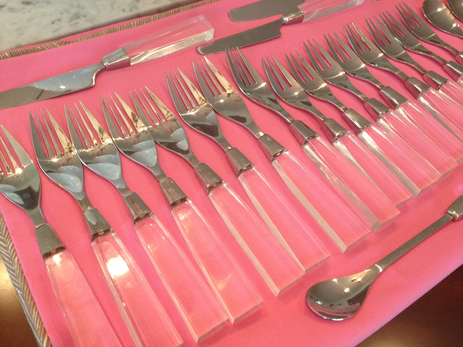 Chateau À Gogo KELLY WEARSTLER AND VINTAGE LUCITE FLATWARE